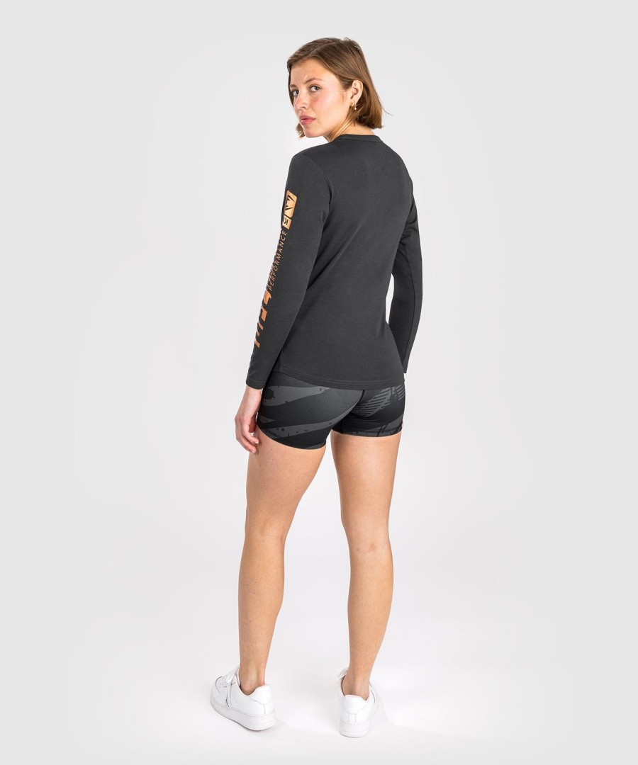 camiseta feminina de manga comprida ufc adrenaline by venum fight week em algodão - cinza carvão