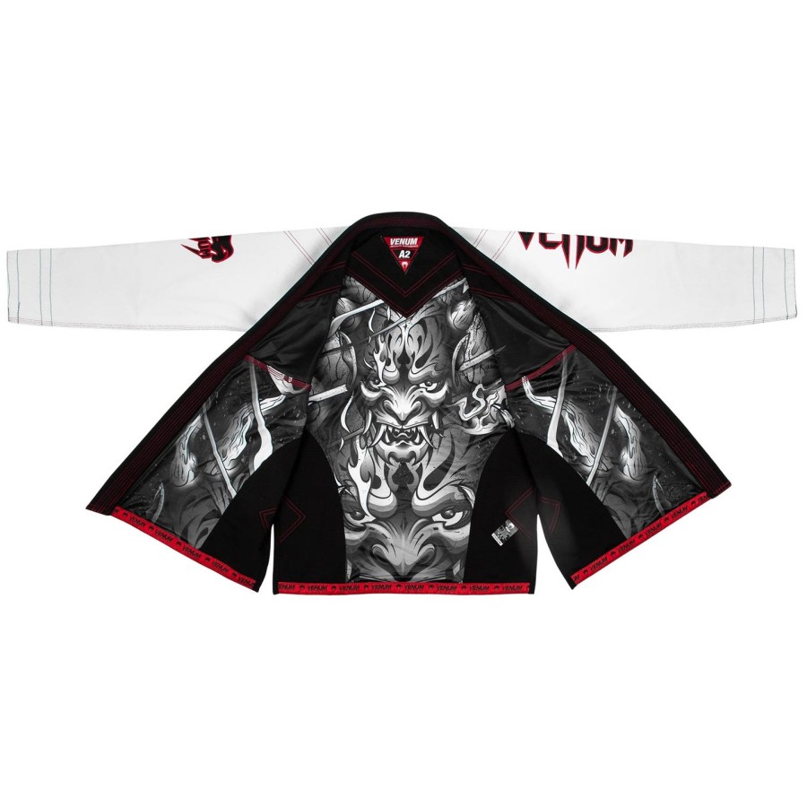 kimono venum devil jiu-jitsu - brancopreto - exclusivo
