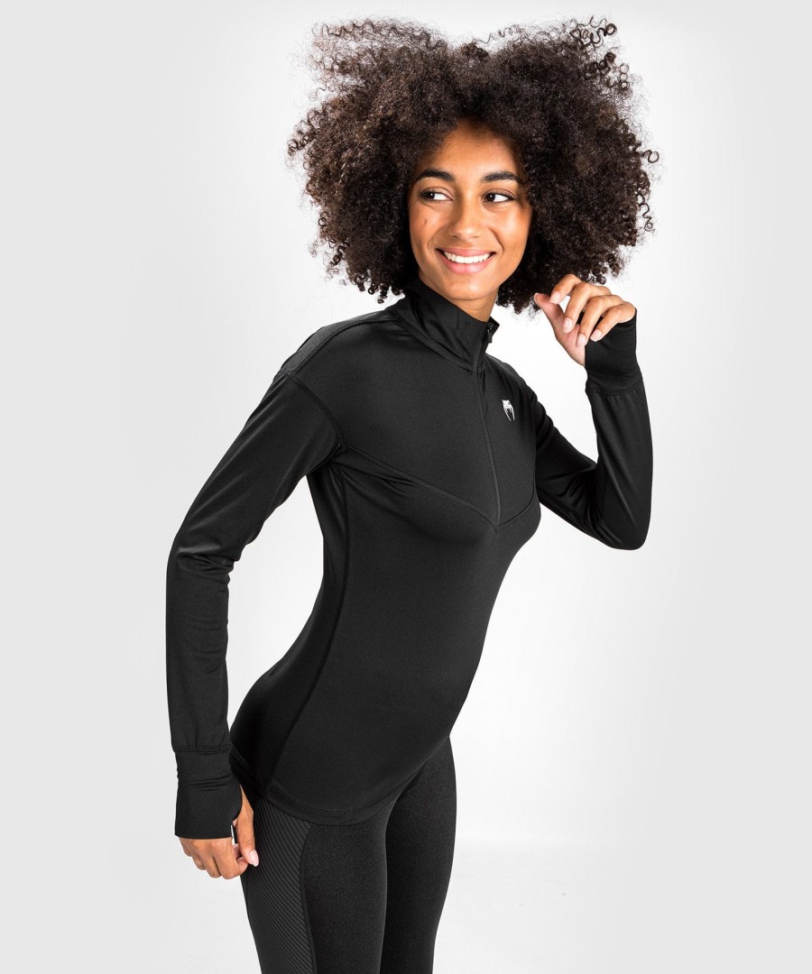 camiseta térmica feminina venum essential base layer - preta