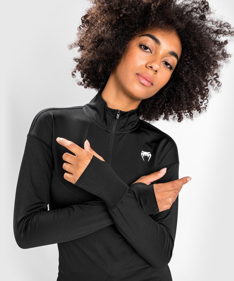 camiseta térmica feminina venum essential base layer - preta