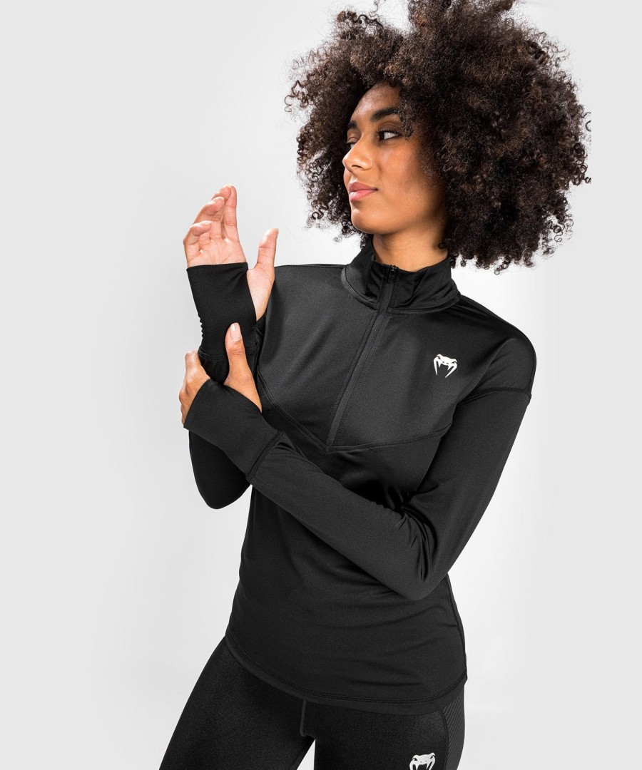 camiseta térmica feminina venum essential base layer - preta