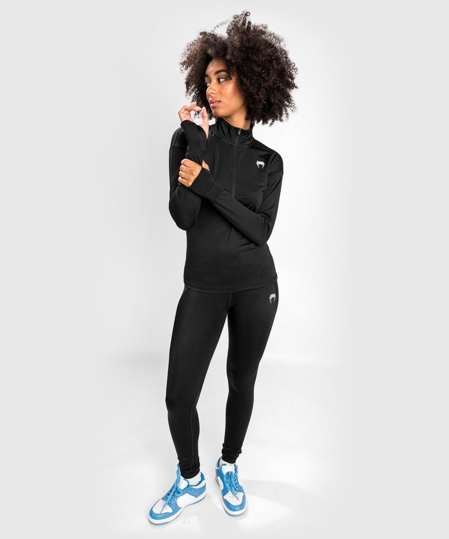 camiseta térmica feminina venum essential base layer - preta