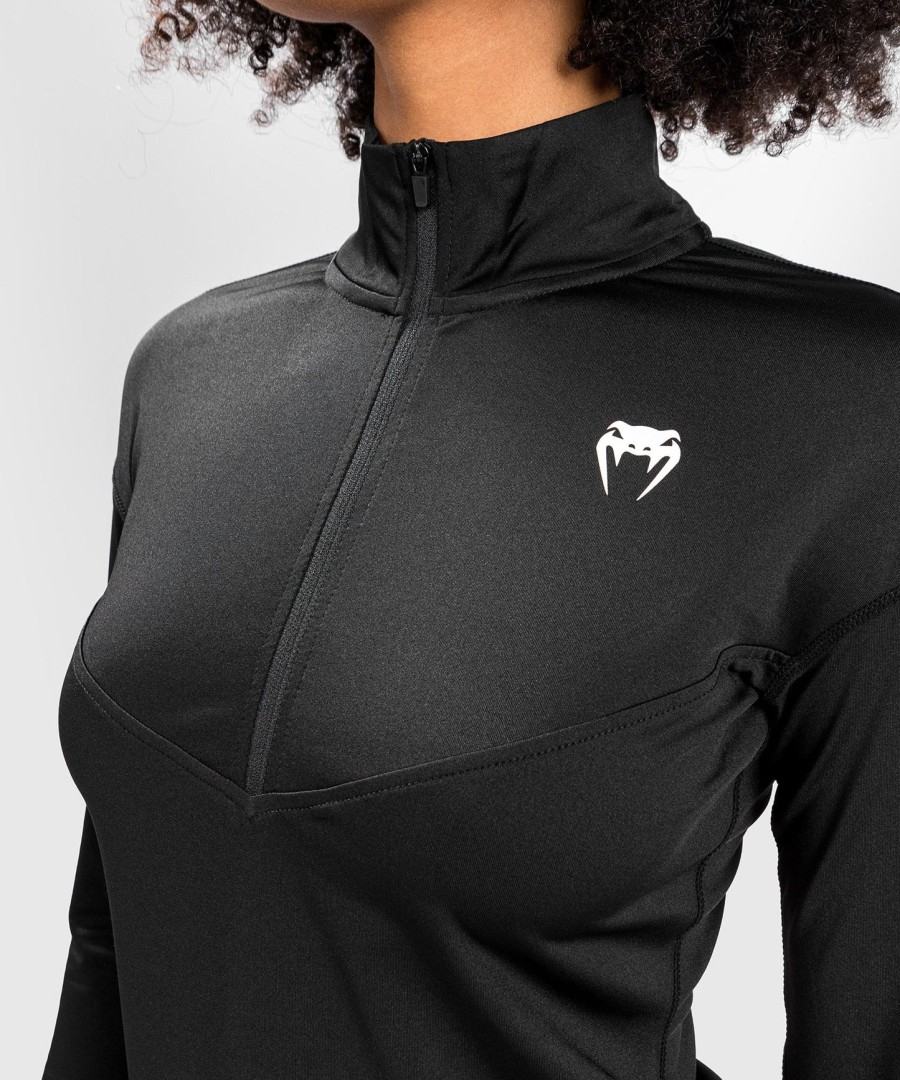 camiseta térmica feminina venum essential base layer - preta