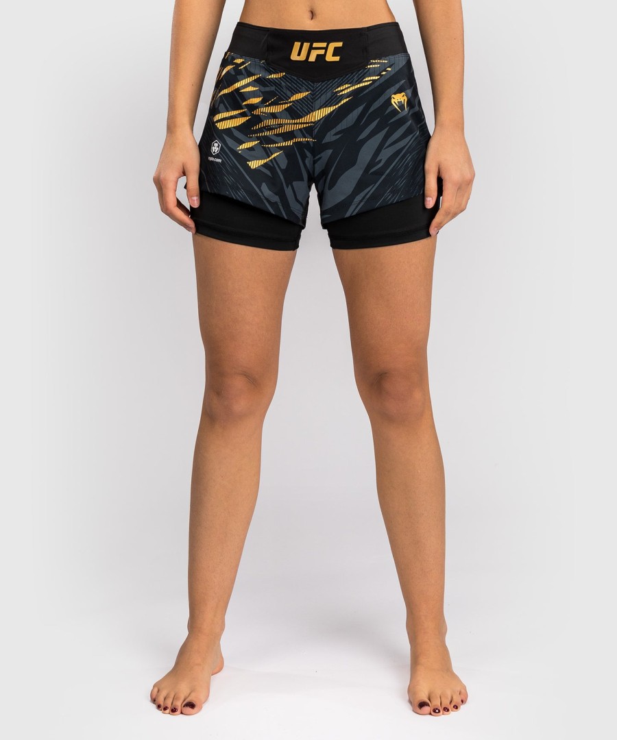ufc fusion by venum authentic fight night short de luta feminina - campeã