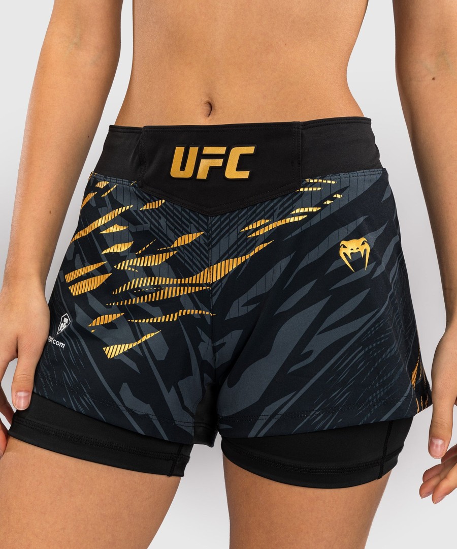 ufc fusion by venum authentic fight night short de luta feminina - campeã