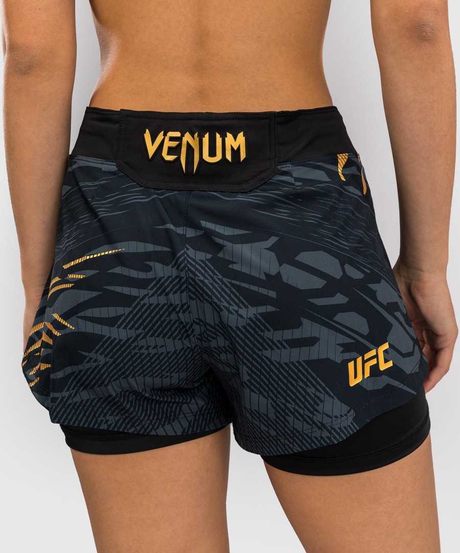ufc fusion by venum authentic fight night short de luta feminina - campeã