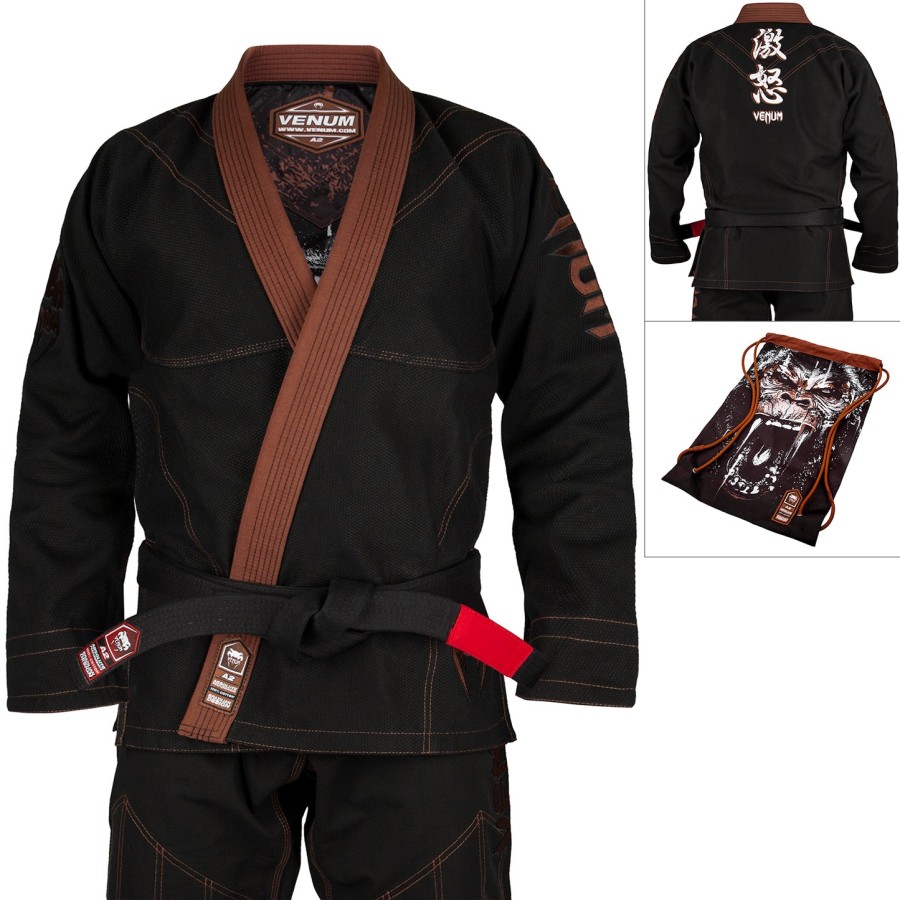 kimono venum absolute gorilla jiu-jitsu bolsa inclusa - pretomarrom