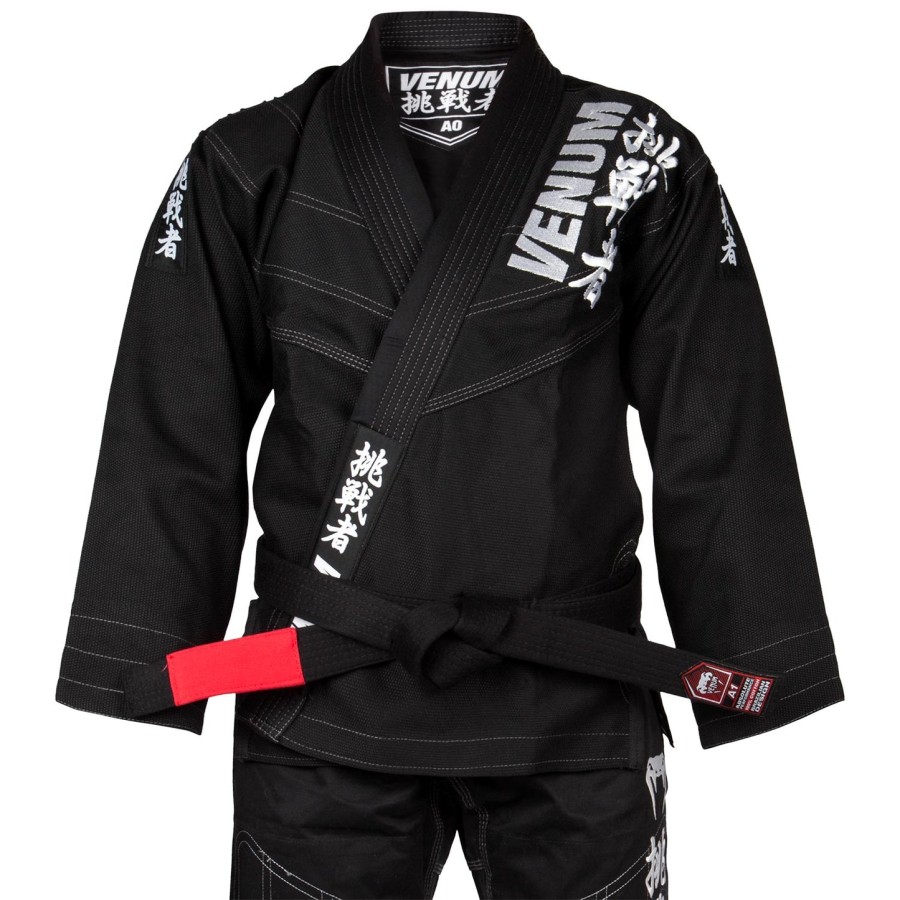kimono venum challenger 4.0 para jiu-jitsu - bolsa inclusa - preto