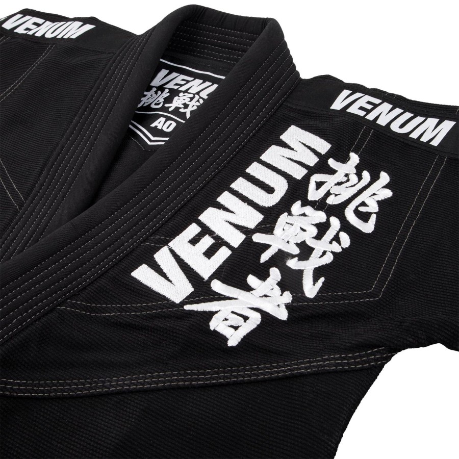 kimono venum challenger 4.0 para jiu-jitsu - bolsa inclusa - preto