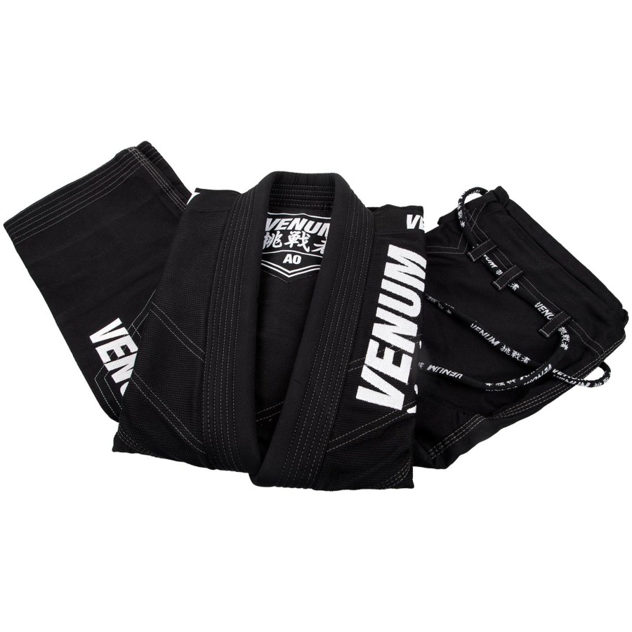 kimono venum challenger 4.0 para jiu-jitsu - bolsa inclusa - preto