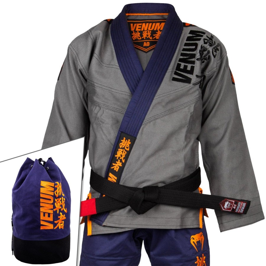 kimono venum challenger 4.0 para jiu-jitsu - bolsa inclusa - azul marinho