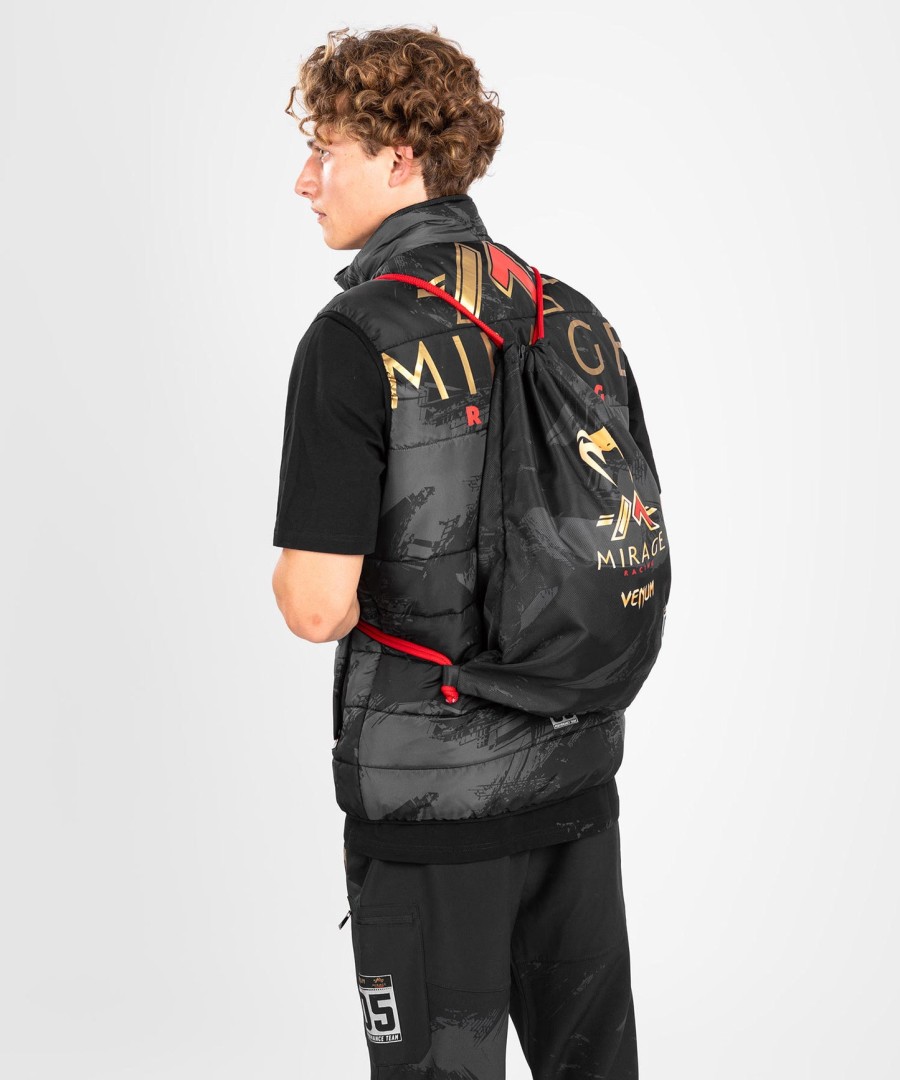 mochila com cordão venum x mirage - pretodourado