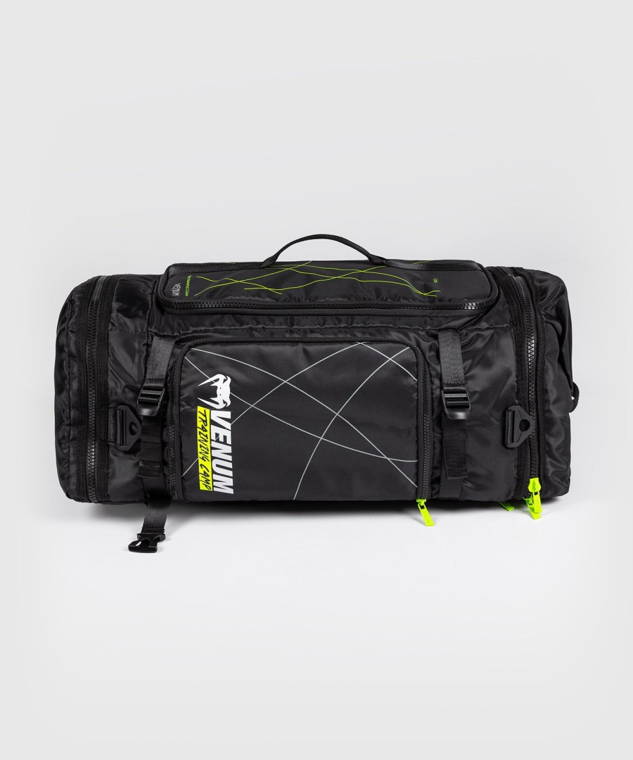 bolsa esportiva venum training camp 4.0 - pretaverde neon