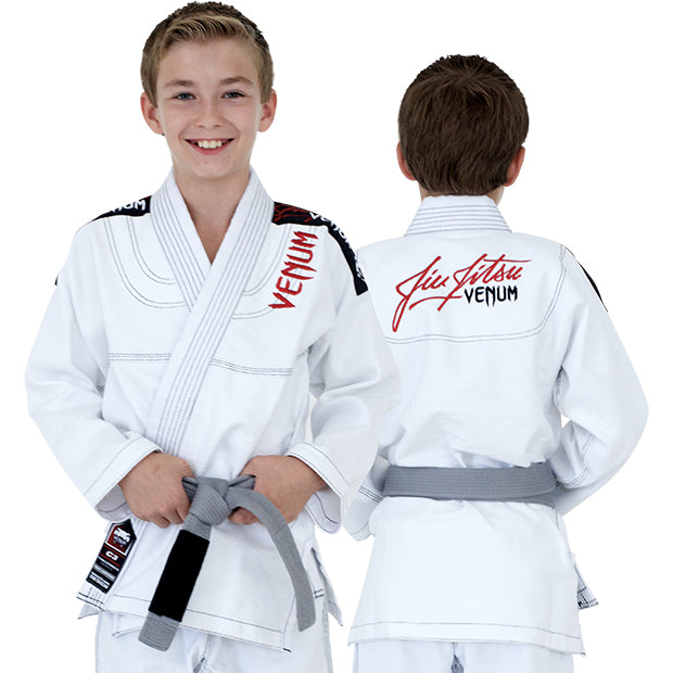 venum challenger 2.0 crianças jiu-jitsu gi - branco