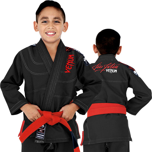 venum challenger 2.0 crianças jiu-jitsu gi - preto