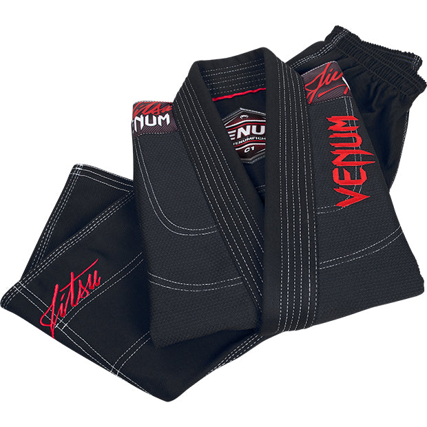 venum challenger 2.0 crianças jiu-jitsu gi - preto