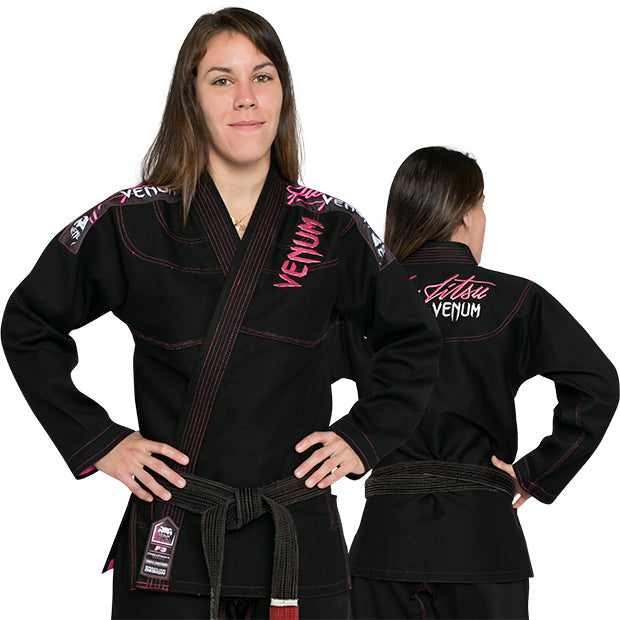 venum challenger 2.0 gi de jiu-jitsu feminino - preto