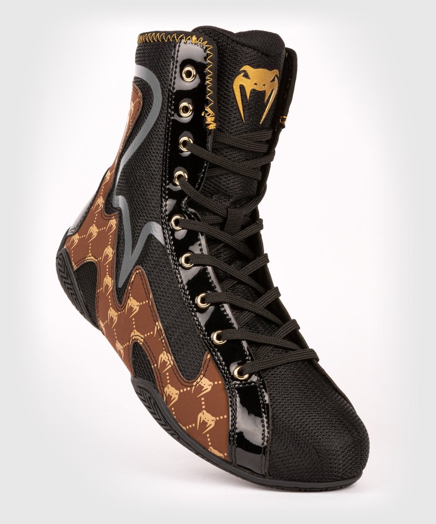 sapatos de boxe venum elite evo monogram – pretomarrom