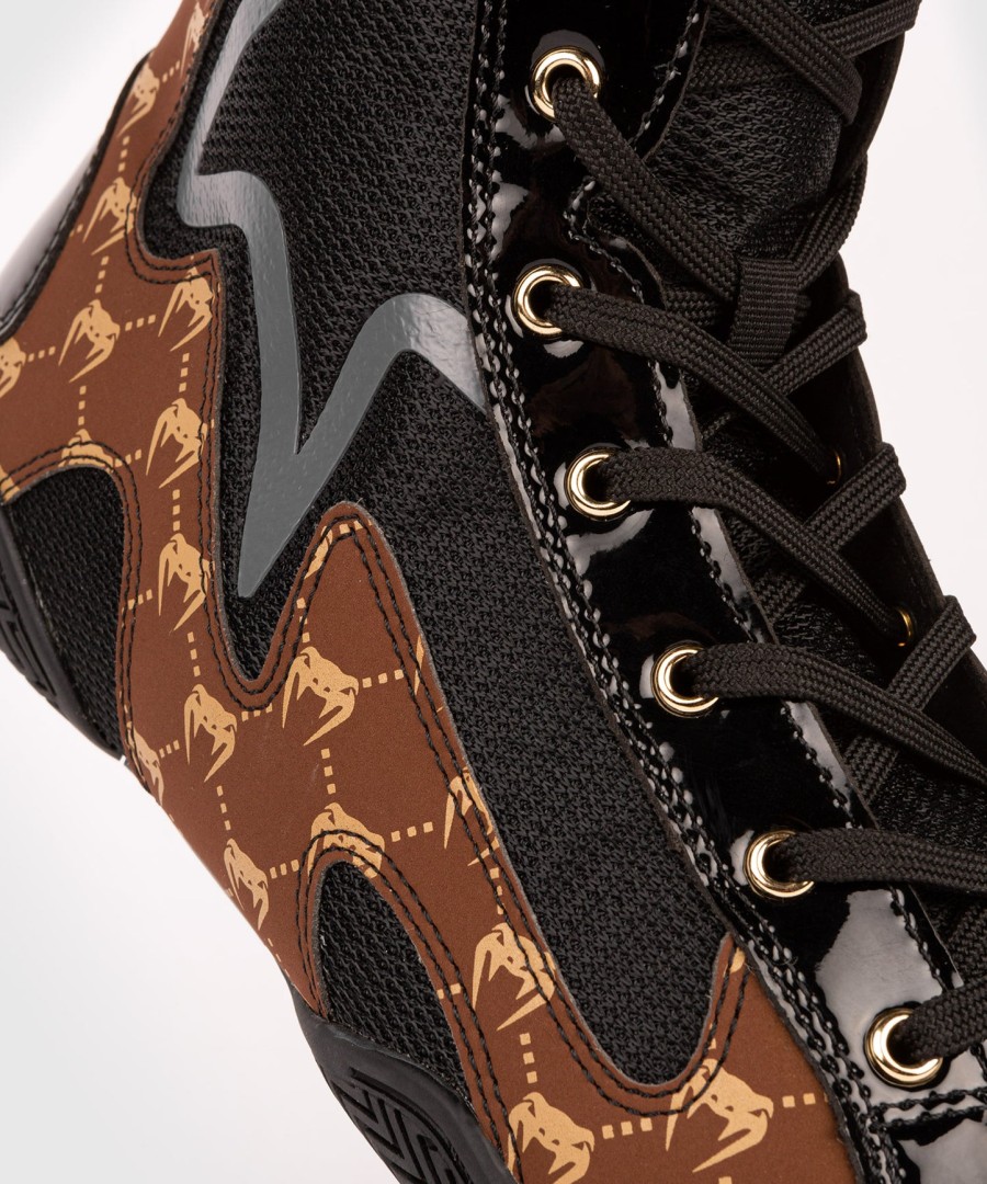 sapatos de boxe venum elite evo monogram – pretomarrom