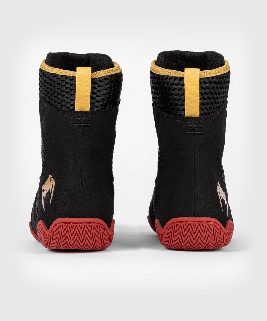 sapatos de boxe venum contender - pretodouradovermelho