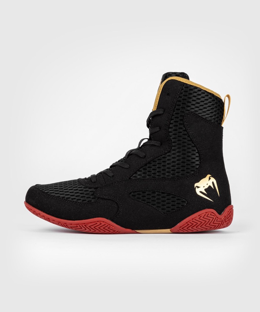 sapatos de boxe venum contender - pretodouradovermelho