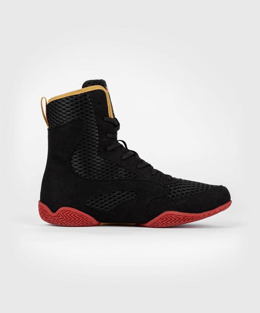 sapatos de boxe venum contender - pretodouradovermelho