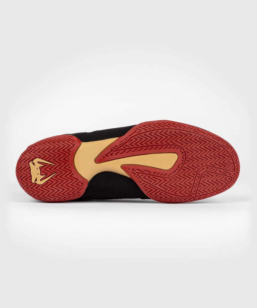 sapatos de boxe venum contender - pretodouradovermelho