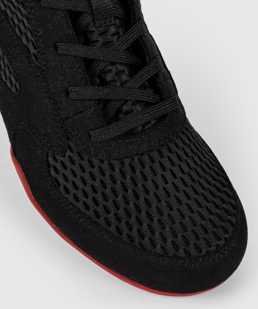 sapatos de boxe venum contender - pretodouradovermelho