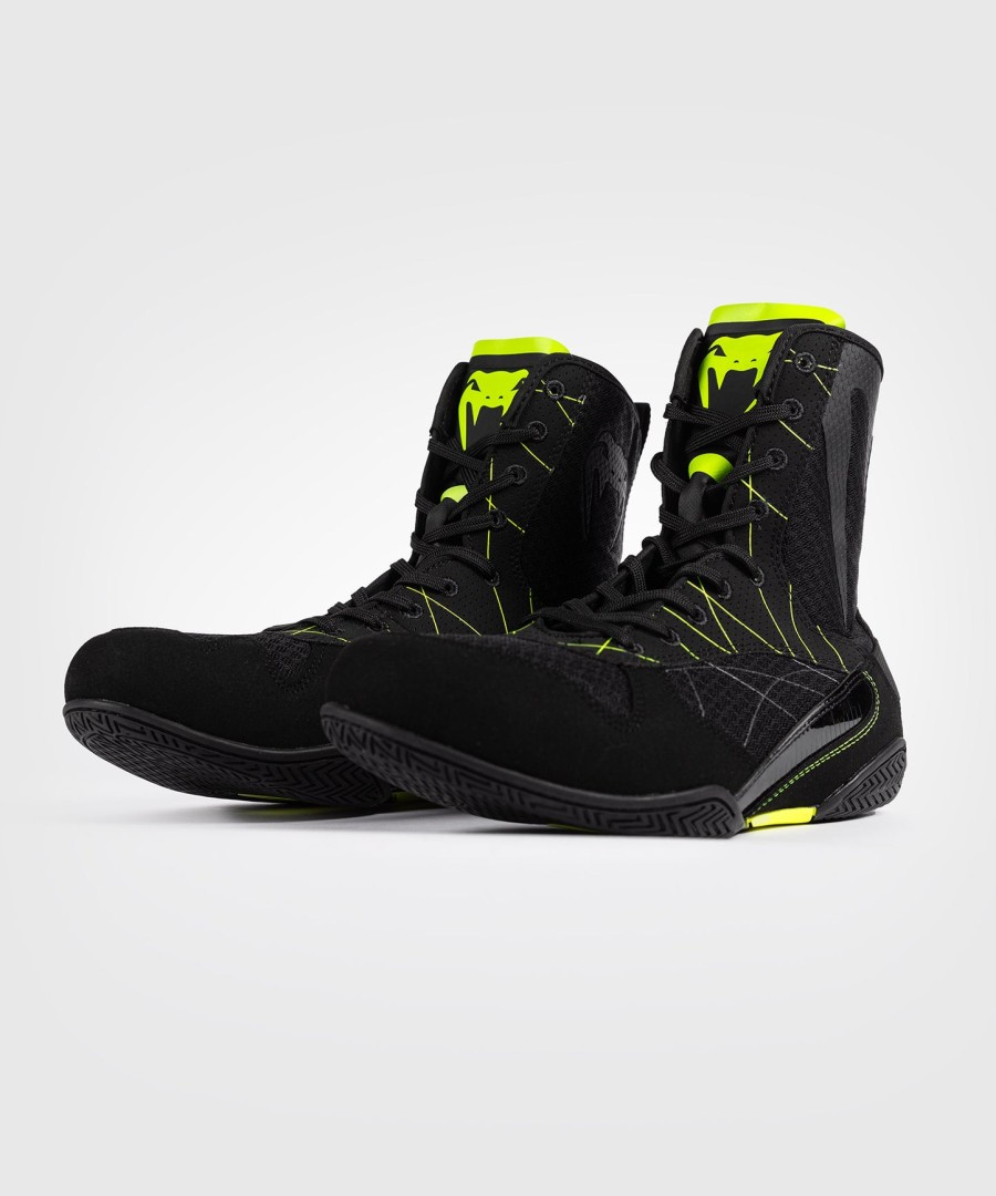 sapatos de boxe venum training camp 4.0 - pretoverde neon