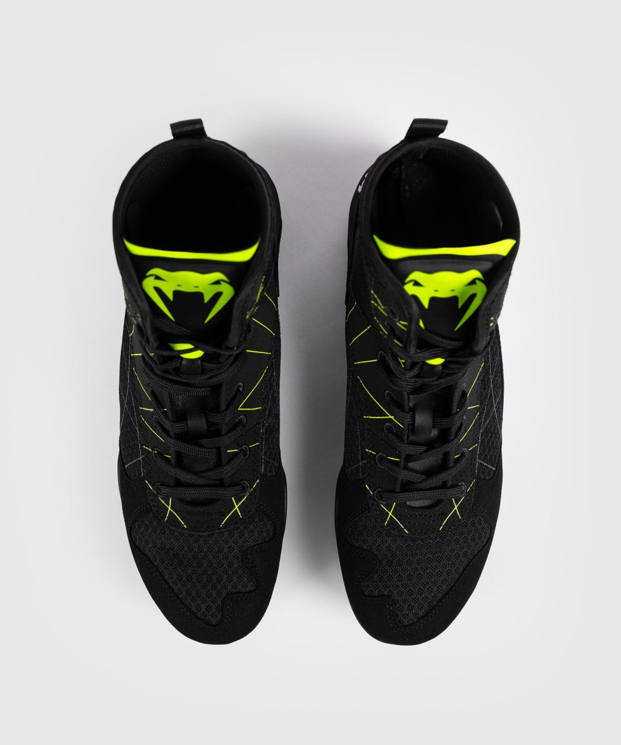 sapatos de boxe venum training camp 4.0 - pretoverde neon