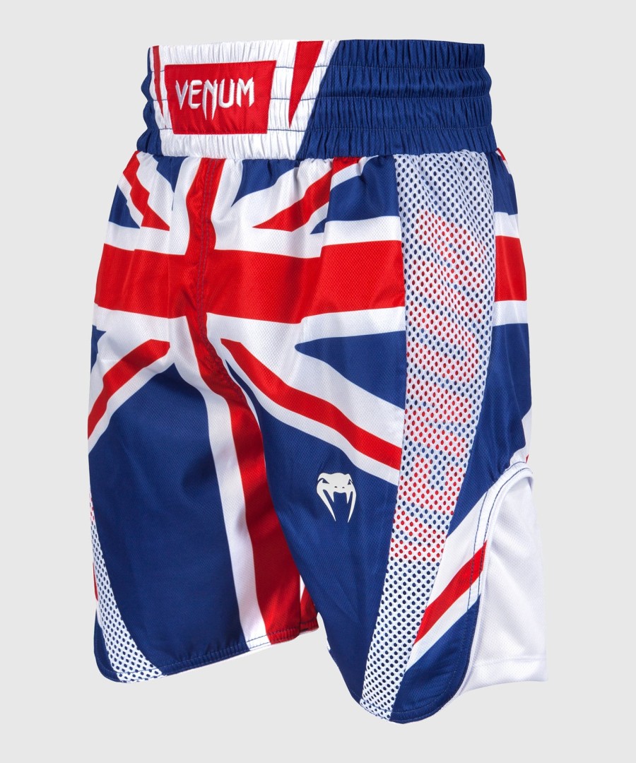 calções de boxe venum elite - reino unido - azulvermelho-branco