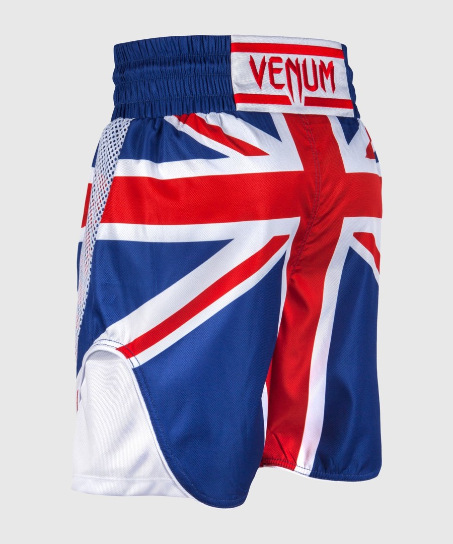 calções de boxe venum elite - reino unido - azulvermelho-branco