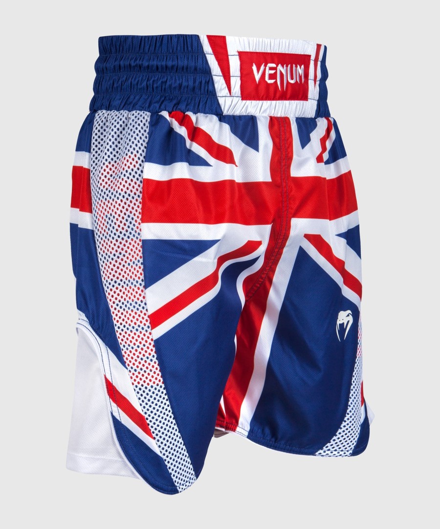 calções de boxe venum elite - reino unido - azulvermelho-branco