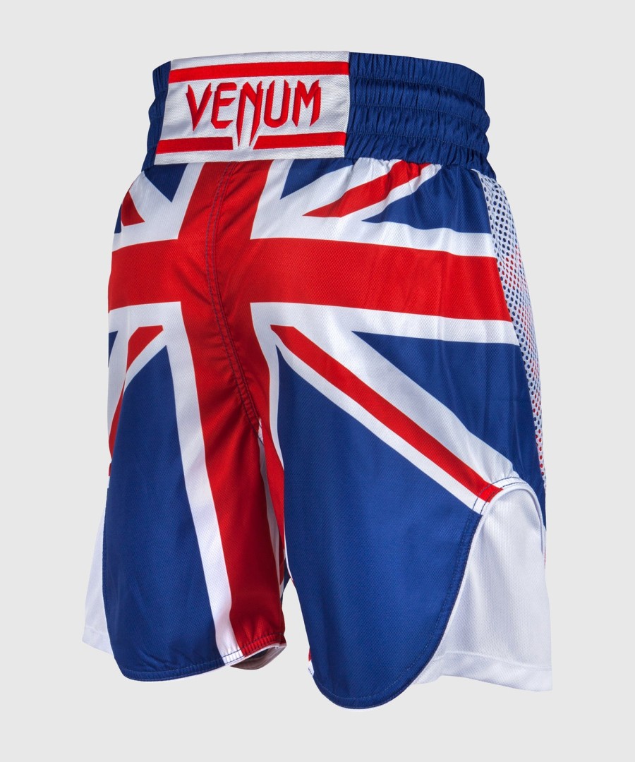calções de boxe venum elite - reino unido - azulvermelho-branco