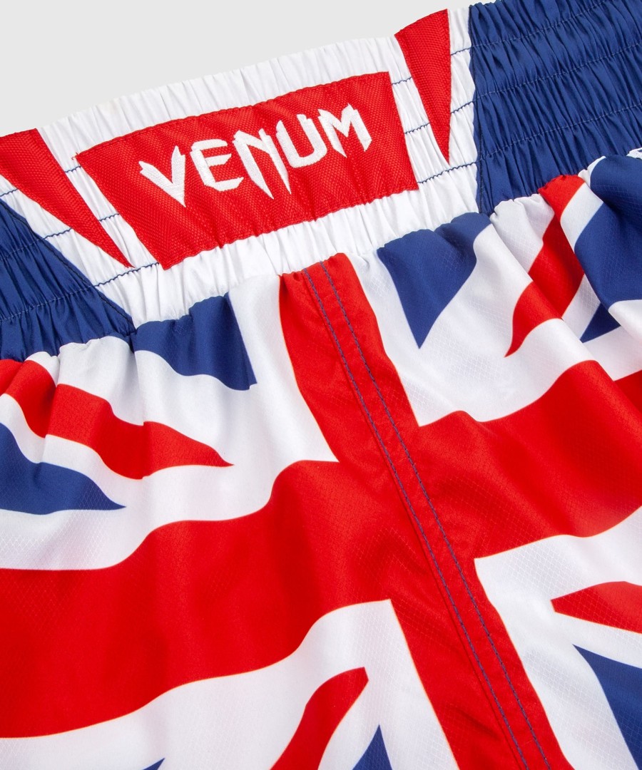 calções de boxe venum elite - reino unido - azulvermelho-branco