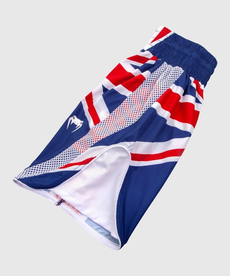 calções de boxe venum elite - reino unido - azulvermelho-branco