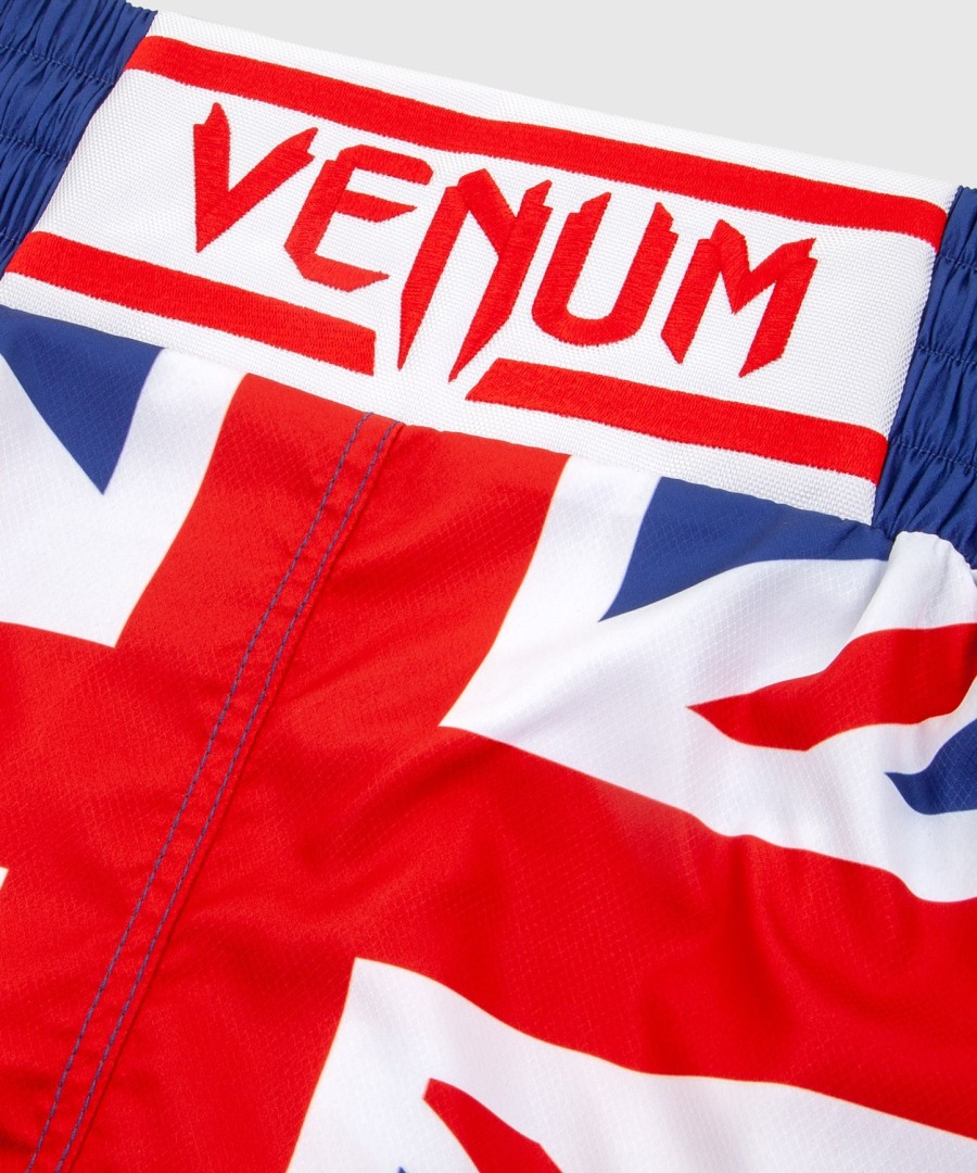 calções de boxe venum elite - reino unido - azulvermelho-branco