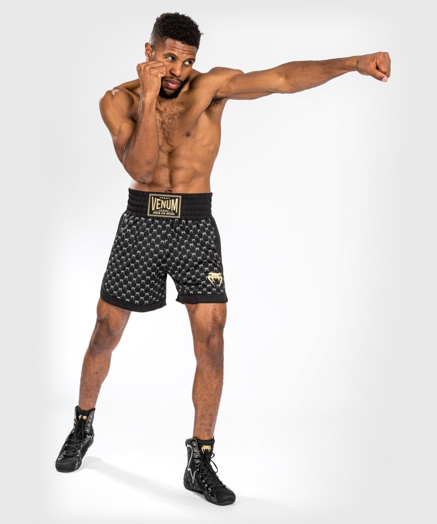 calção de boxe venum monogram - preto