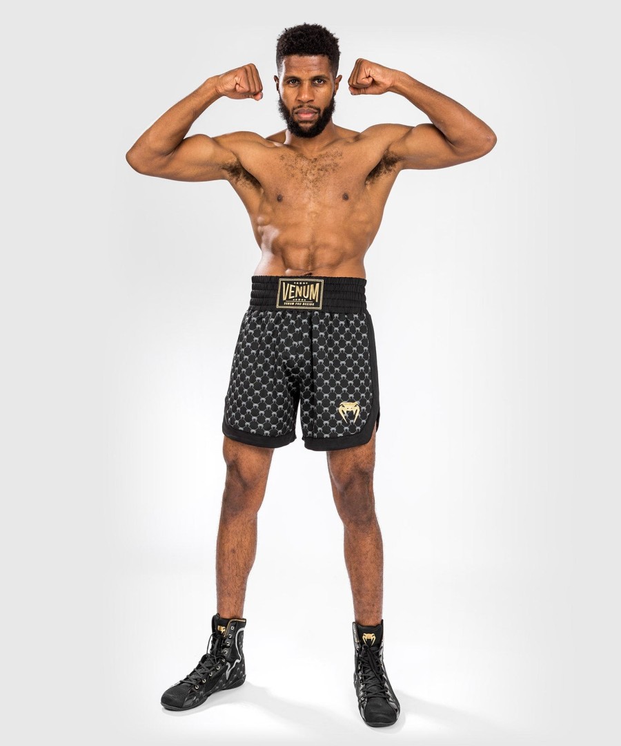 calção de boxe venum monogram - preto