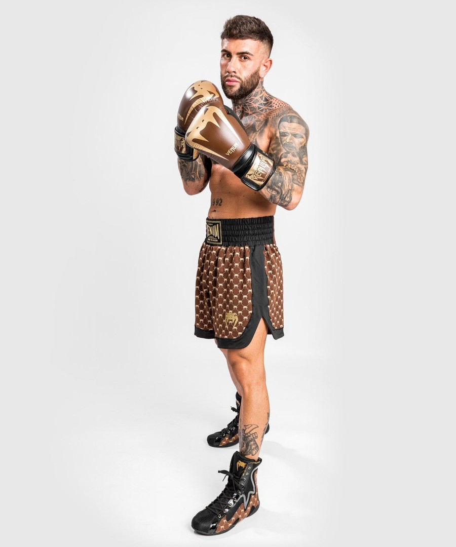 calção de boxe venum monogram - pretomarrom