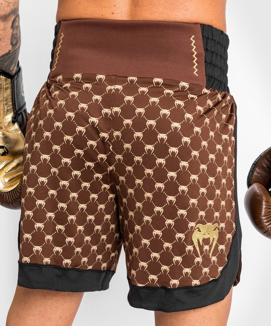 calção de boxe venum monogram - pretomarrom