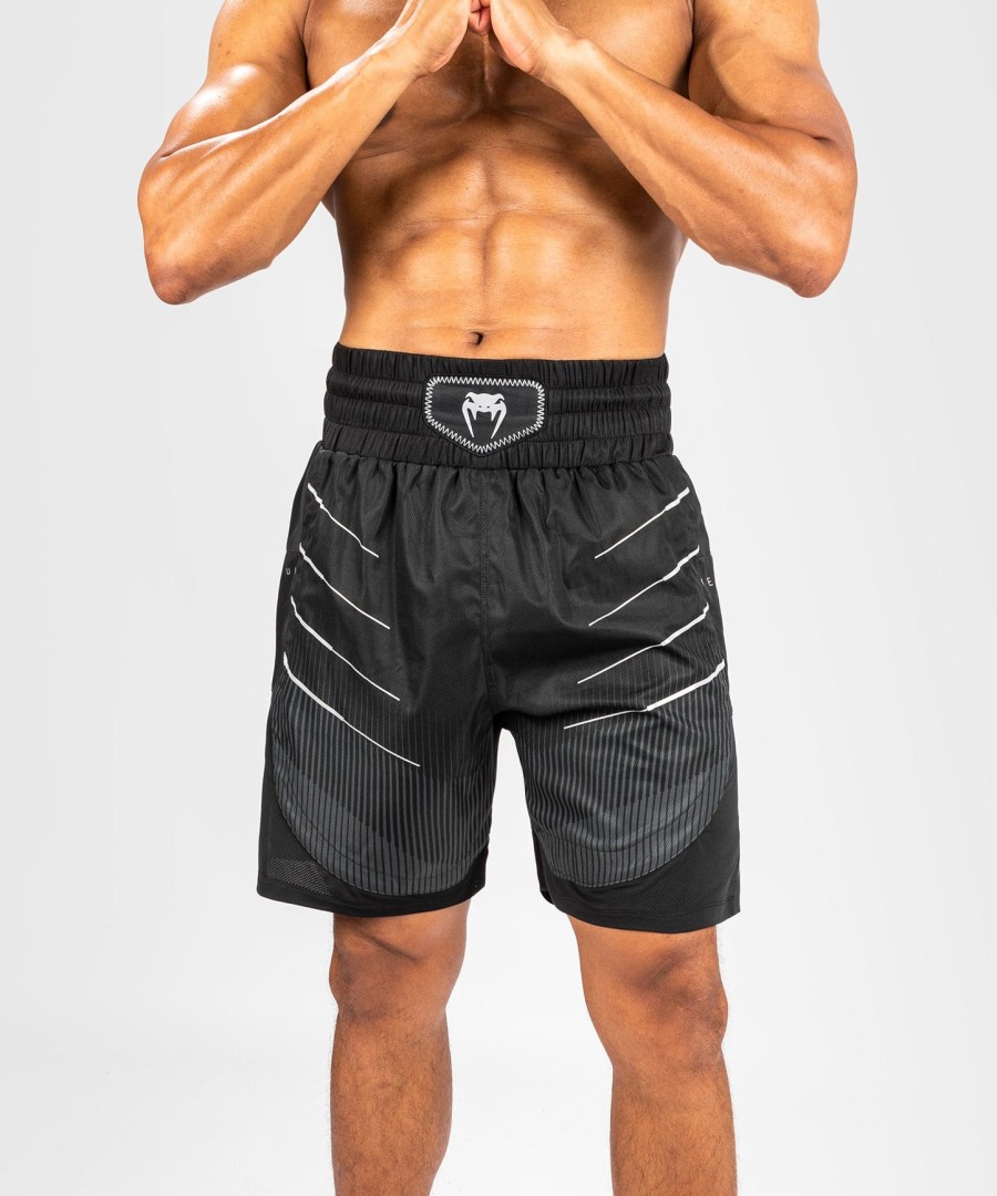 calção de boxe venum biomecha - pretocinza