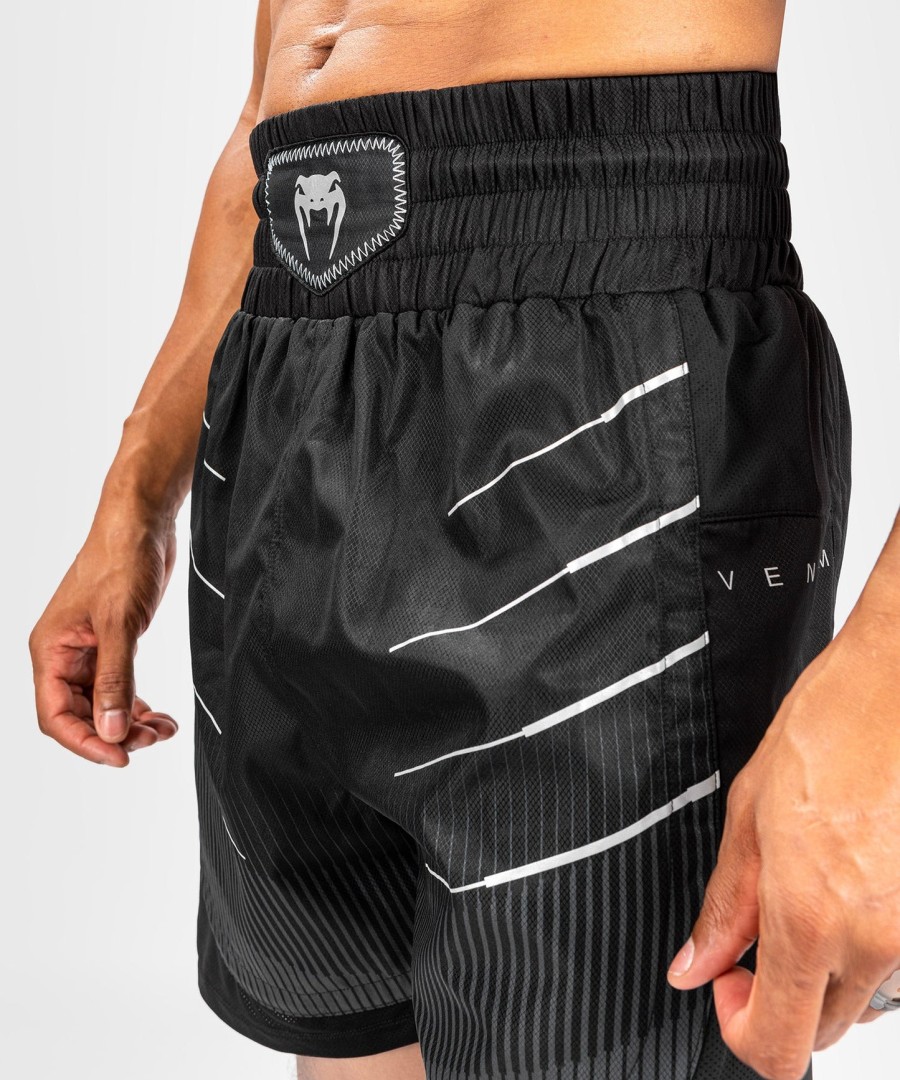 calção de boxe venum biomecha - pretocinza