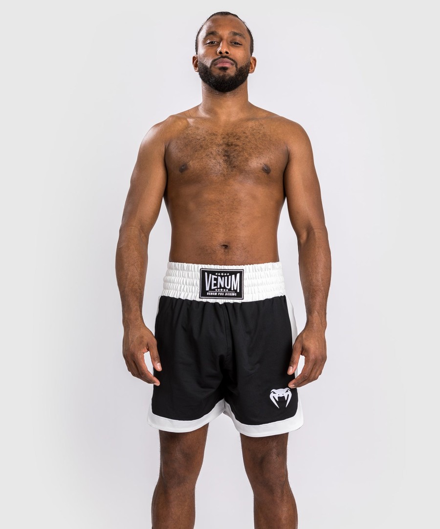 calção de boxe clássico venum - pretobranco