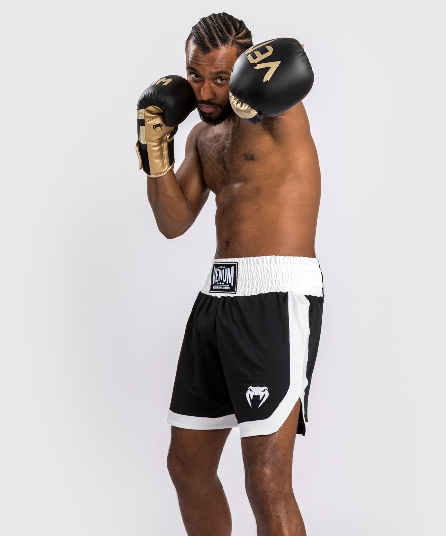calção de boxe clássico venum - pretobranco
