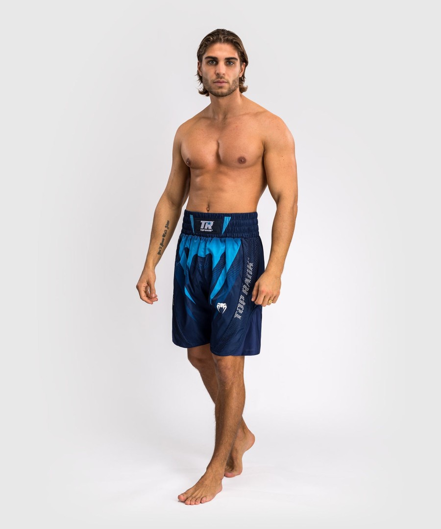 calção de boxe masculino venum x top rank original - azul marinho
