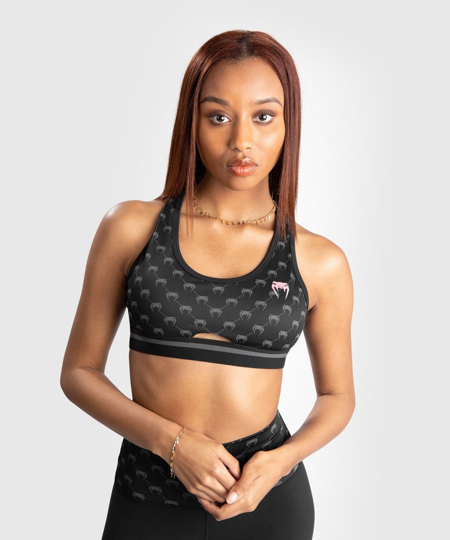 sutiã esportivo venum monogram - pretorosa dourado