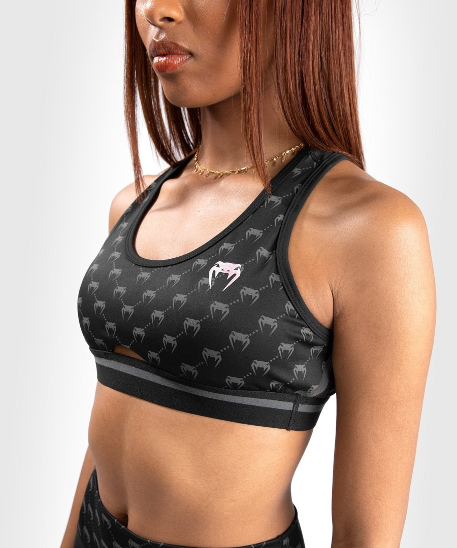 sutiã esportivo venum monogram - pretorosa dourado