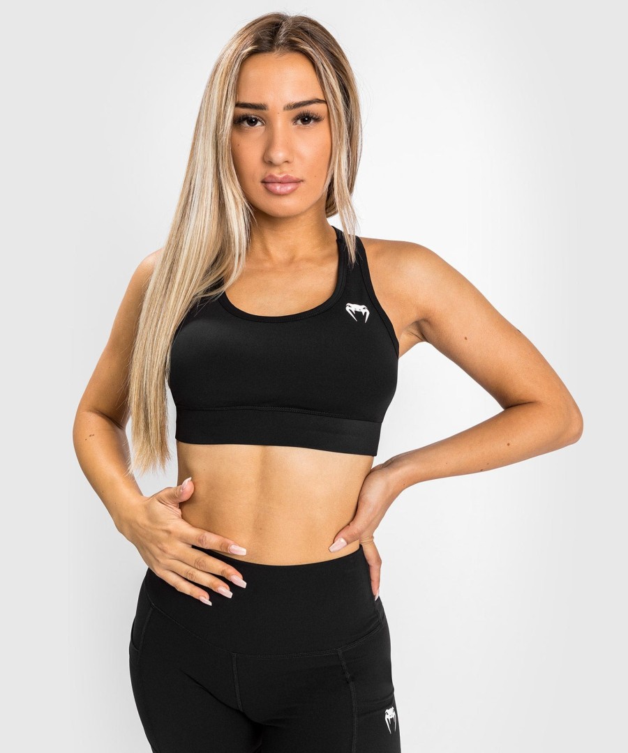sutiã esportivo venum essential de médio impacto - preto