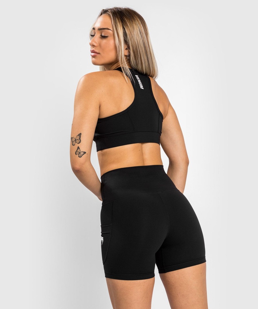 sutiã esportivo venum essential de médio impacto - preto